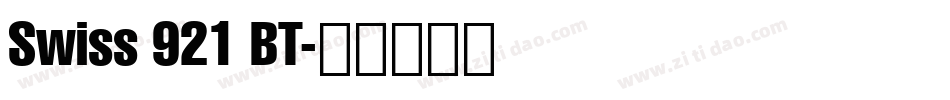 Swiss 921 BT字体转换